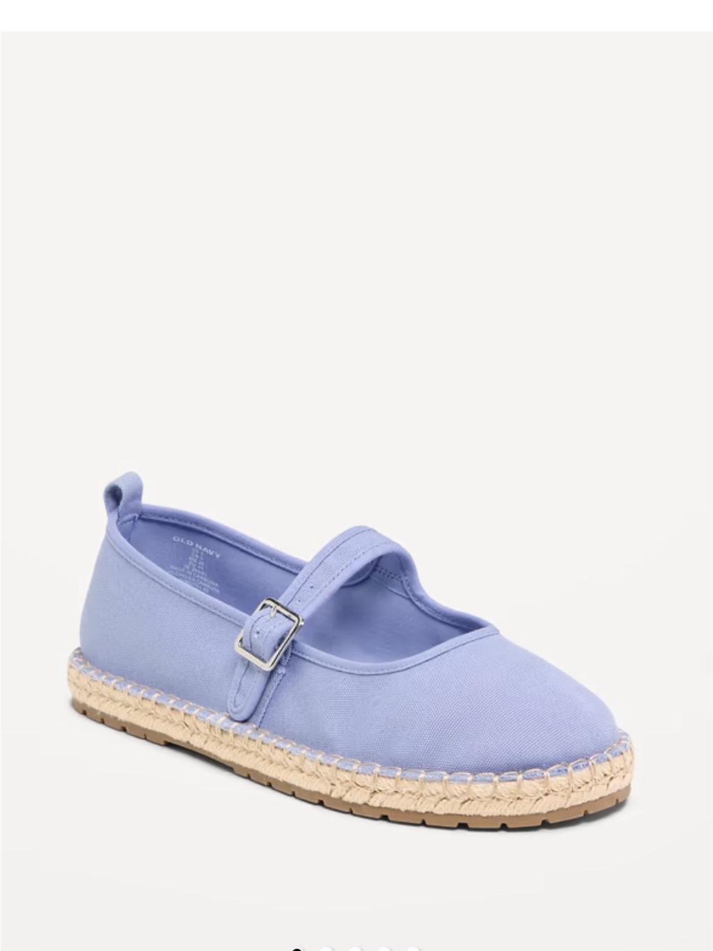 Old Navy Periwinkle Blue Mary Jane Espadrille Flats with Buckle